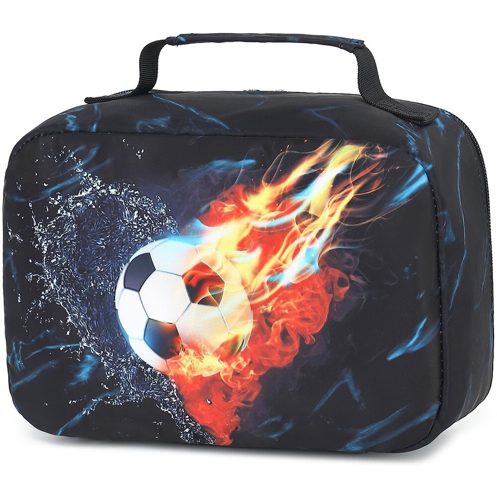 Ledaou Kids Insulated Lunch Bag, Soccer Theme
